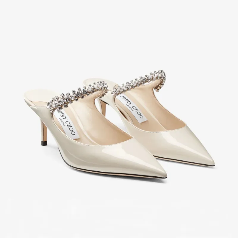 『225-250』クリスタル ストラップ付き ヒール6.5cm ハイヒール